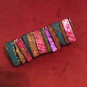 Colorful stone bracelet